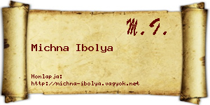 Michna Ibolya névjegykártya