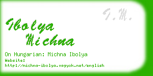 ibolya michna business card